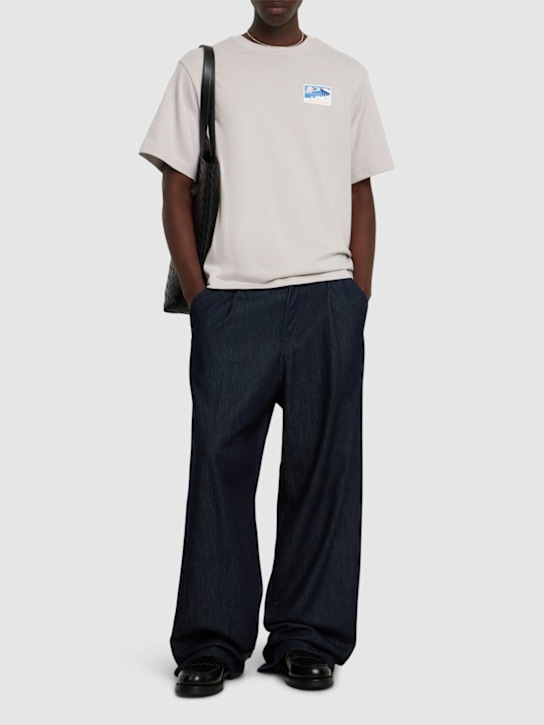 Casablanca: Greek Temple rubber patch t-shirt - men_1 | Luisa Via Roma