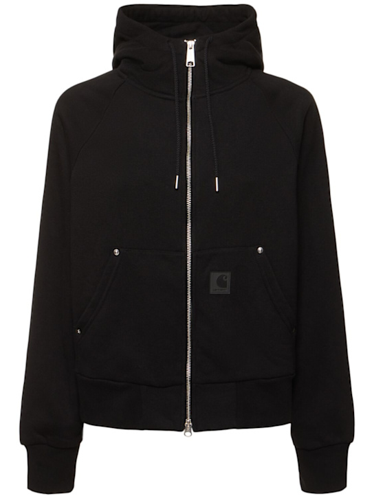 Carhartt WIP: Eldon cotton blend zip hoodie - women_0 | Luisa Via Roma