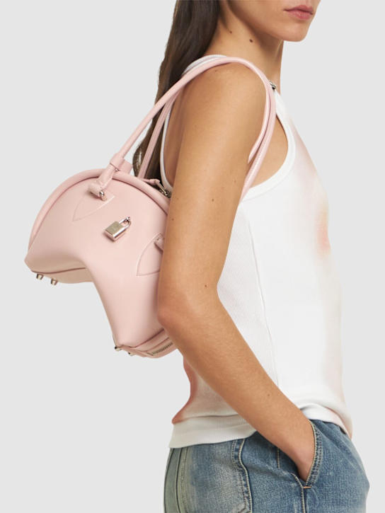 Acne Studios: Small Bowlina leather shoulder bag - women_1 | Luisa Via Roma