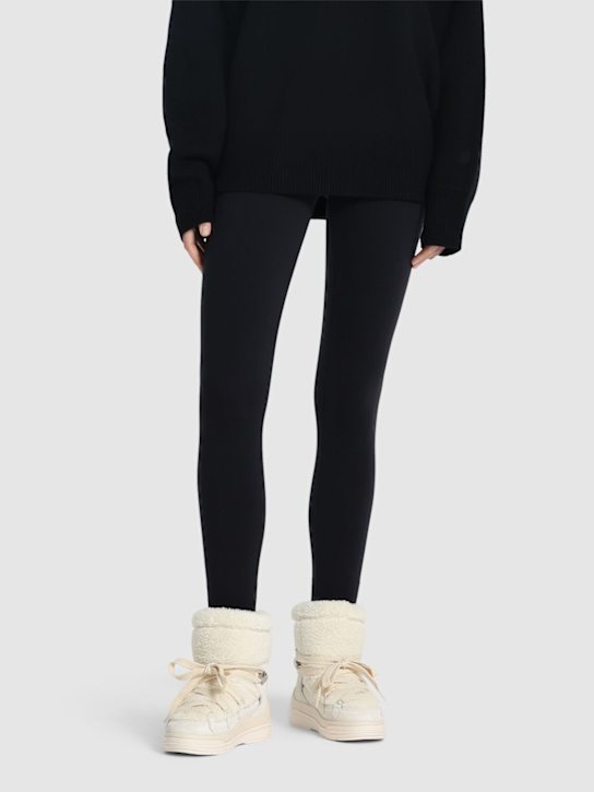 Moncler: Teddy capsule Insolux suede snow boots - Silk White - women_1 | Luisa Via Roma