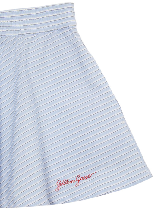Golden Goose: Journey striped cotton skirt - kids-girls_1 | Luisa Via Roma