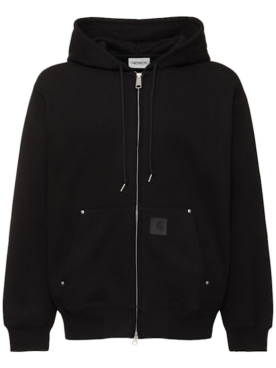 Carhartt WIP: Hooed Eldon zip sweatshirt jacket - men_0 | Luisa Via Roma