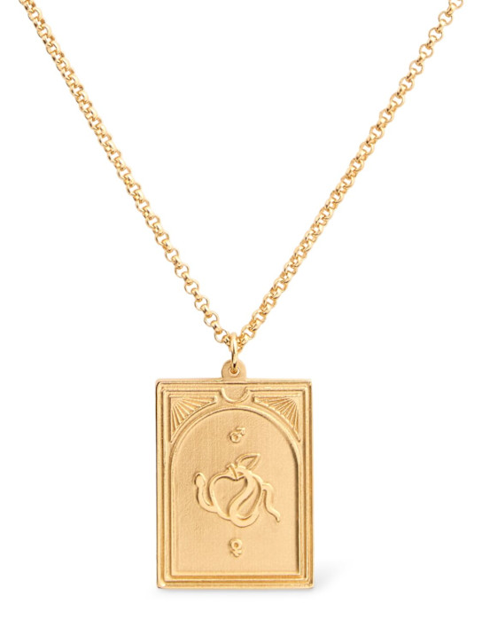 Tom Wood: Tarot Lovers pendant necklace - Gold - men_0 | Luisa Via Roma