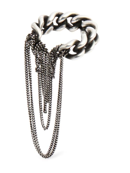 Ann Demeulemeester: Gitt chains ring - men_0 | Luisa Via Roma