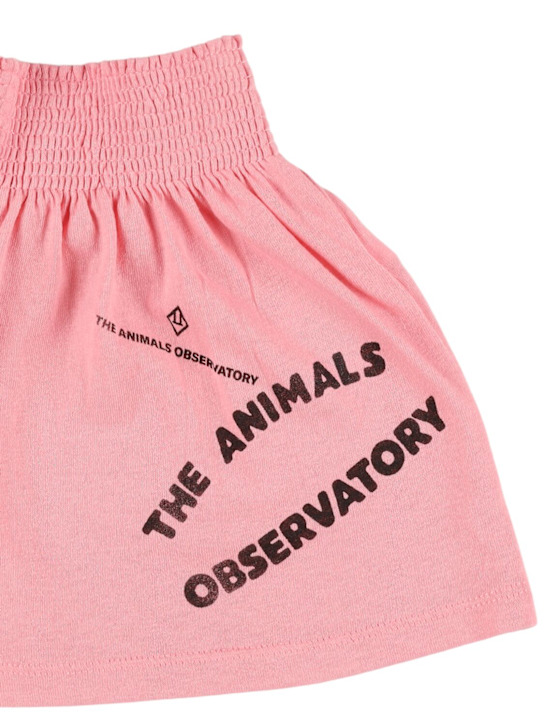 The Animals Observatory: コットンジャージーショートパンツ - ピンク - kids-girls_1 | Luisa Via Roma