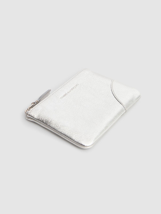 Comme des Garçons Wallet: Embossed roots zip wallet - women_1 | Luisa Via Roma