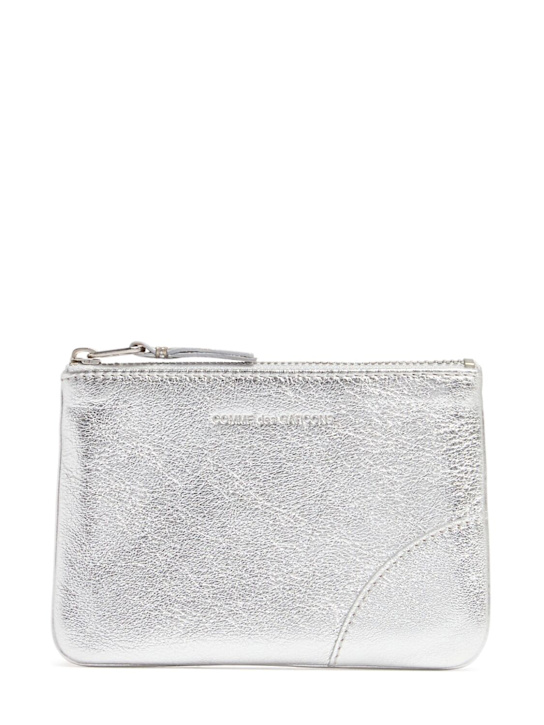 Comme des Garçons Wallet: Embossed roots zip wallet - women_0 | Luisa Via Roma