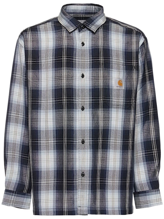 Carhartt WIP: Blanton loose fit check shirt - Mizar - men_0 | Luisa Via Roma