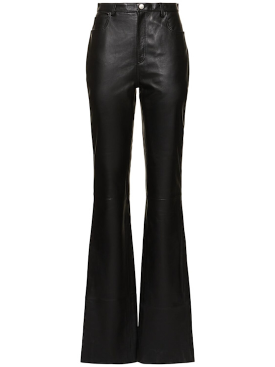 MANOKHI: Pantaloni Sena in pelle - Nero - women_0 | Luisa Via Roma
