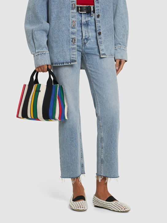 MSGM: 10mm Leather mesh ballerinas - White - women_1 | Luisa Via Roma