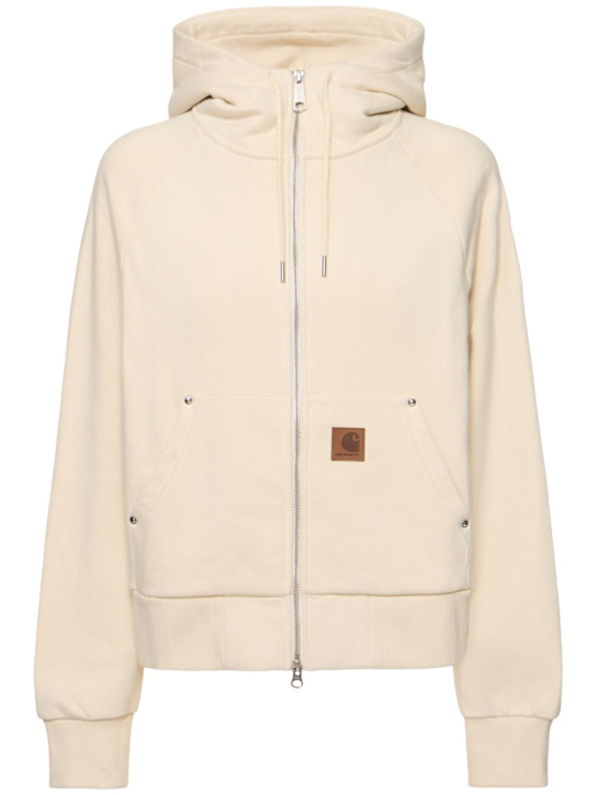 Carhartt WIP: Eldon cotton blend zip hoodie - women_0 | Luisa Via Roma