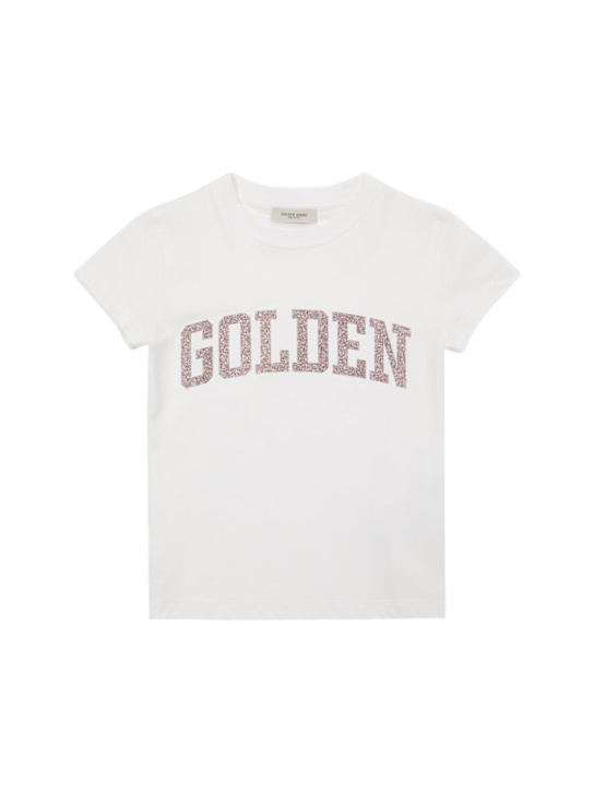 Golden Goose: Journey logo棉质T恤 - kids-girls_0 | Luisa Via Roma