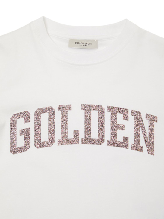 Golden Goose: Journey logo棉质T恤 - kids-girls_1 | Luisa Via Roma