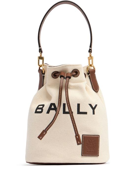 Bally: Akelei canvas bucket bag - women_0 | Luisa Via Roma