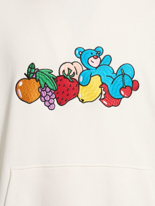 InBetweeners: Unisex fruit & bear embroidered hoodie - Off White - men_4 | Luisa Via Roma