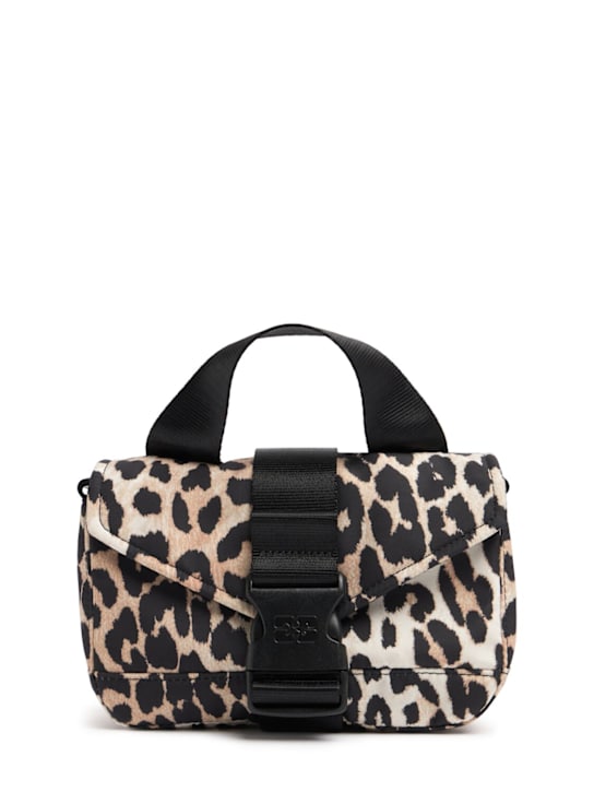 GANNI: Mini Satchel recycled tech shoulder bag - women_0 | Luisa Via Roma