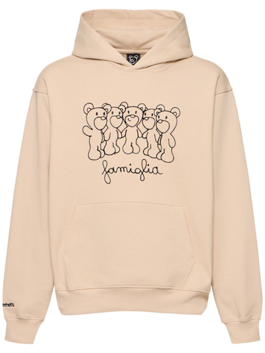InBetweeners: Unisex "famiglia" embroidered hoodie - Sabbia/Sand - men_0 | Luisa Via Roma