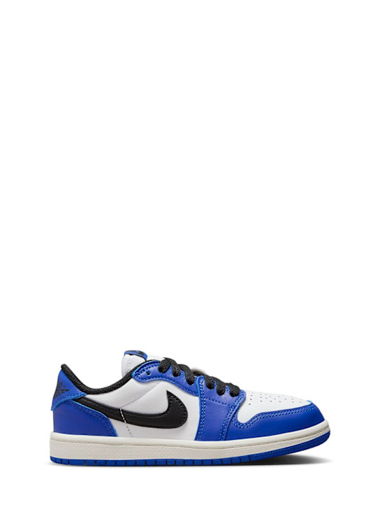 Jordan: Jordan 1 Retro Low OG sneakers - White/Royal Blue - kids-boys_0 | Luisa Via Roma