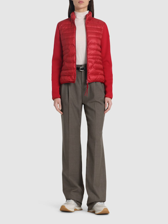 Moncler: CNY nylon & cotton blend down jacket - women_1 | Luisa Via Roma