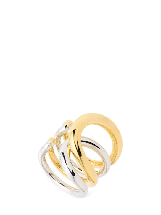 Charlotte Chesnais: Bague Daisy vermeil & silver ring - Vermeil/Argent - women_0 | Luisa Via Roma