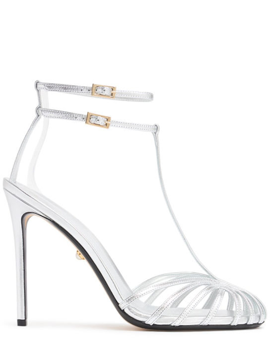 Alevì: 110mm Stella shiny leather sandals - women_0 | Luisa Via Roma