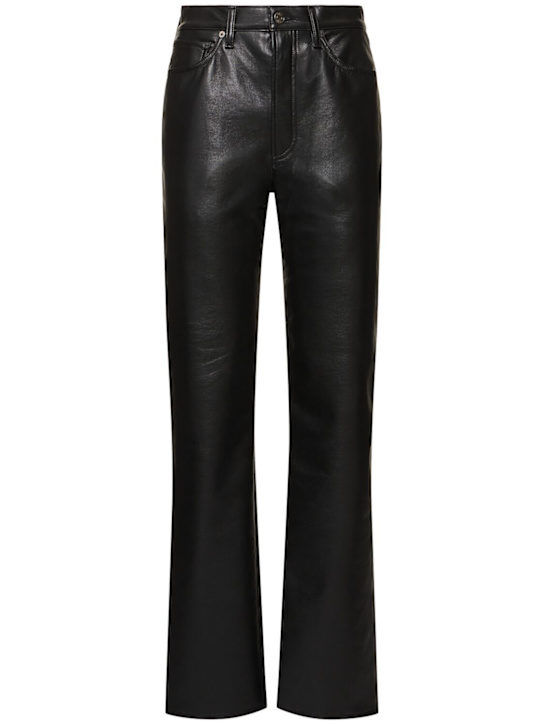 Agolde: 90-s pinch  leather straight jeans - Black - women_0 | Luisa Via Roma