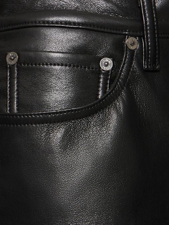 Agolde: 90-s pinch  leather straight jeans - Black - women_4 | Luisa Via Roma