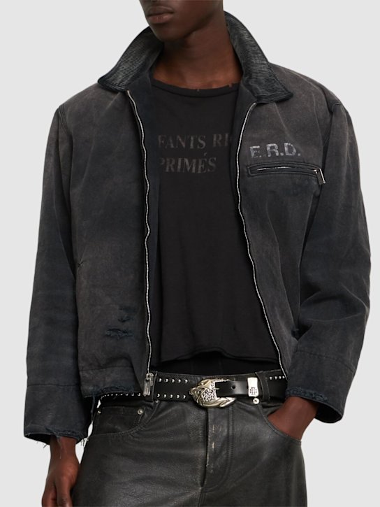 Enfants Riches Déprimés: Eagle buckle studded belt - men_1 | Luisa Via Roma