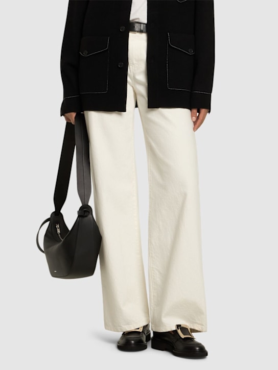 Roger Vivier: 25mm Viv Rangers leather loafers - women_1 | Luisa Via Roma