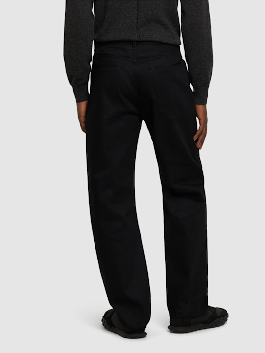 Jil Sander: Pantaloni in cotone texturizzato - Magnet - men_2 | Luisa Via Roma
