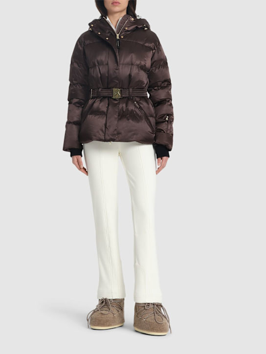 Bogner: Selma 2 layer functional down jacket - Black Coffee - women_1 | Luisa Via Roma
