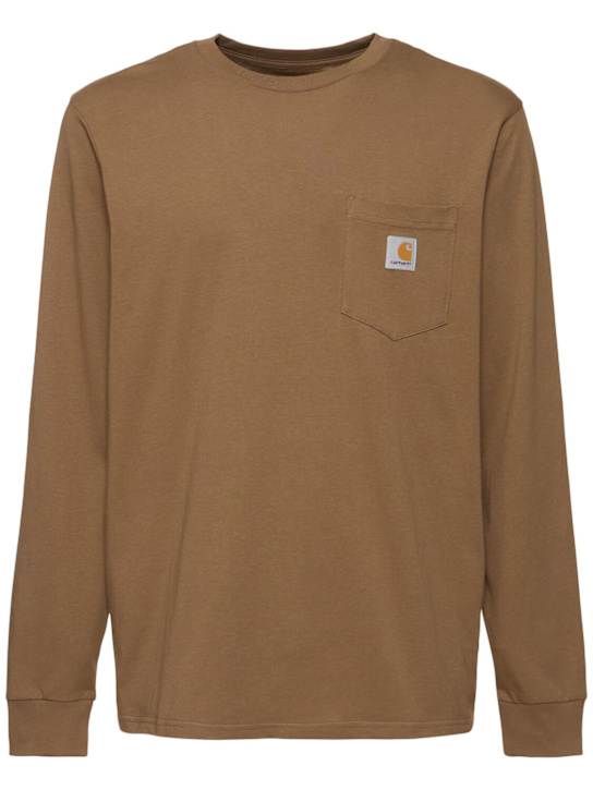 Carhartt WIP: T-shirt in cotone - Coconut - men_0 | Luisa Via Roma
