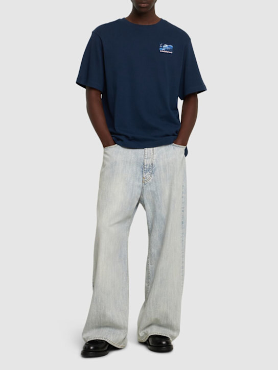 Casablanca: Greek Temple rubber patch t-shirt - men_1 | Luisa Via Roma