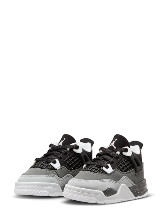 Jordan: Jordan 4 Retro sneakers - Black/White - kids-boys_1 | Luisa Via Roma