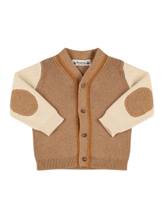 Bonpoint: Cotton & cashmere knit cardigan - kids-boys_0 | Luisa Via Roma