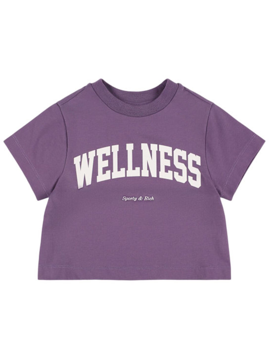 Sporty & Rich: Wellness Ivy コットンブレンドTシャツ - kids-girls_0 | Luisa Via Roma