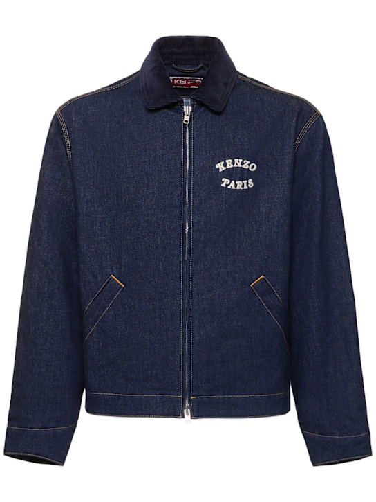Kenzo Paris: Verdy Collection padded workwear jacket - Denim - men_0 | Luisa Via Roma