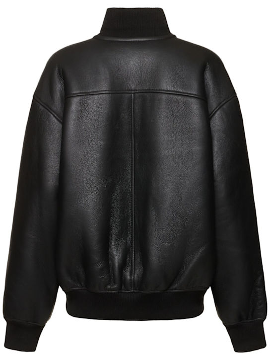 MANOKHI: Mina shearling jacket - Black - women_3 | Luisa Via Roma