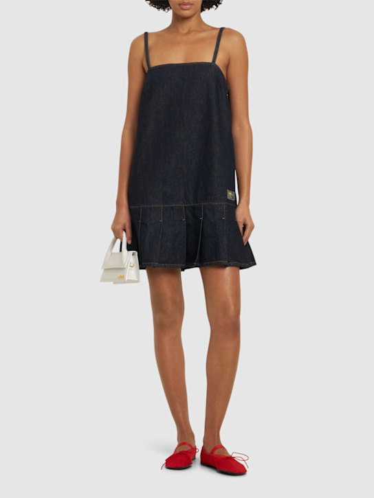 Rinsed denim mini dress - Thumbnail 2