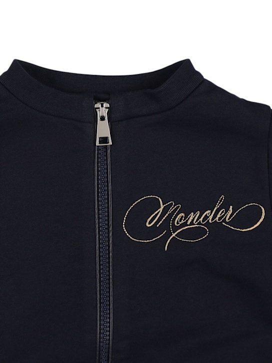 Moncler: Felpa e pantaloni in cotone - kids-girls_1 | Luisa Via Roma