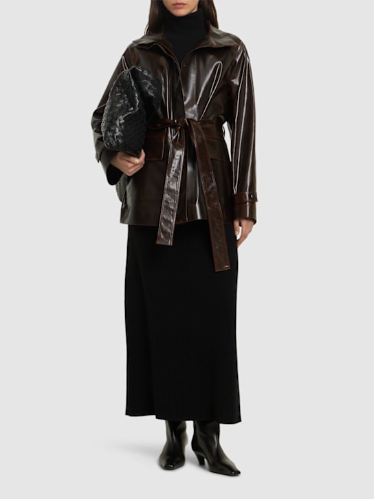 Proenza Schouler: Finch lacquered raincoat - women_1 | Luisa Via Roma