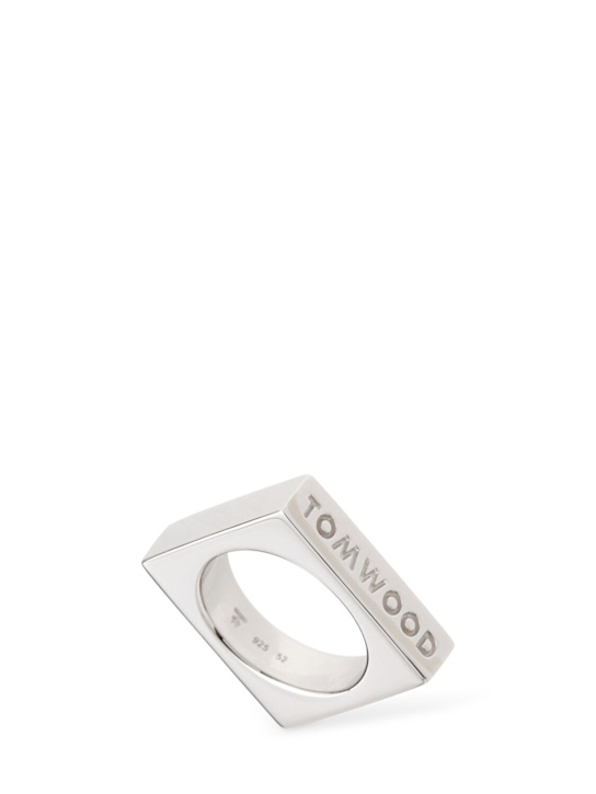 Tom Wood: Square ring - Silver - men_0 | Luisa Via Roma