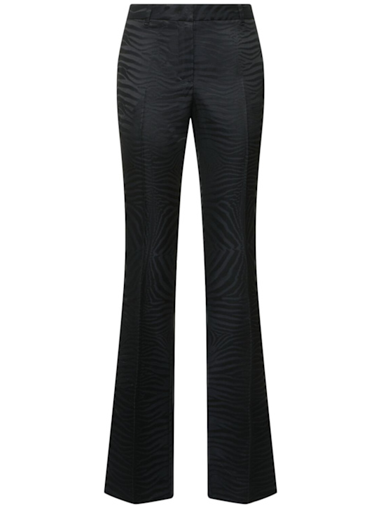 Zebra jacquard straight pants - Thumbnail 1