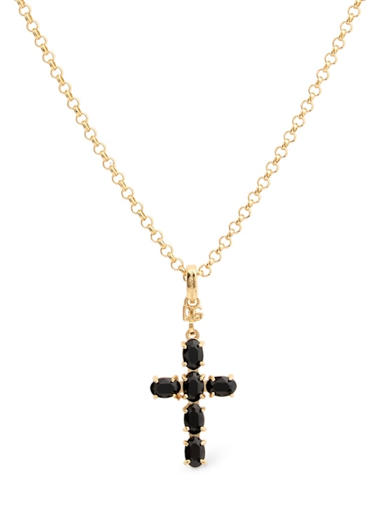 Dolce&Gabbana: Cross long necklace - women_0 | Luisa Via Roma