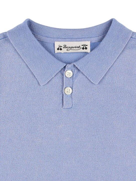 Bonpoint: Polohemd aus Baumwollpiqué - Blau - kids-boys_1 | Luisa Via Roma
