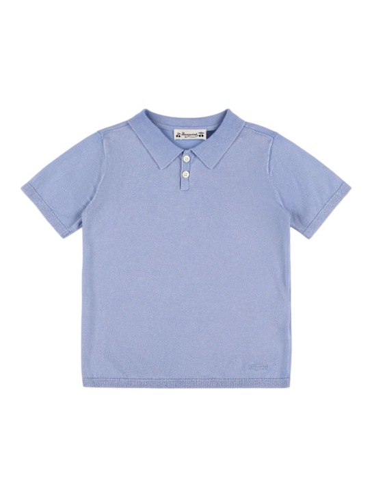 Bonpoint: Polohemd aus Baumwollpiqué - Blau - kids-boys_0 | Luisa Via Roma