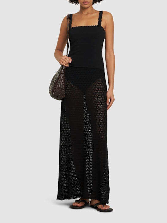 POSSE: Romy knitted viscose set - Black - women_1 | Luisa Via Roma