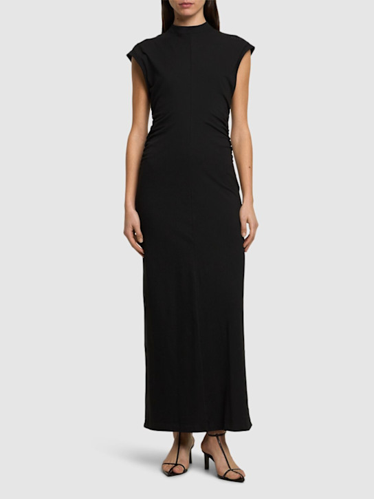 Draped jersey midi dress - Thumbnail 2