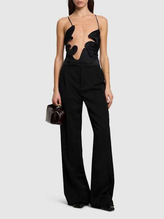 Christopher Esber: Molded Venus sheer jersey bodysuit - Black - women_1 | Luisa Via Roma
