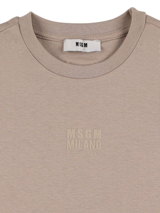 MSGM: Printed cotton jersey tank top - kids-boys_1 | Luisa Via Roma